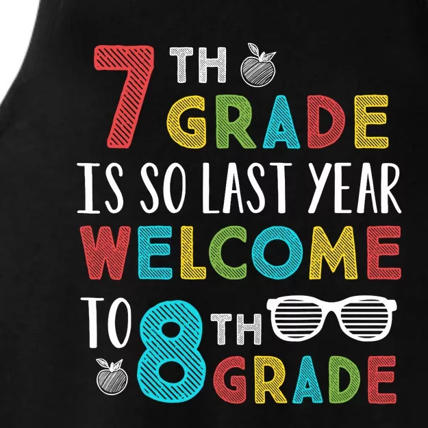 7th Grade Is So Last Year Welcome To 8th Grade Teachers Gift Ladies Tri-Blend Wicking Tank