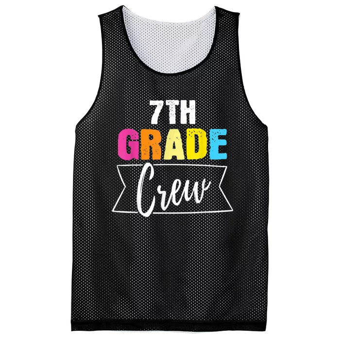 7th Grade Kindergarten Crew 1st Day Of School Teacher Gift Mesh Reversible Basketball Jersey Tank