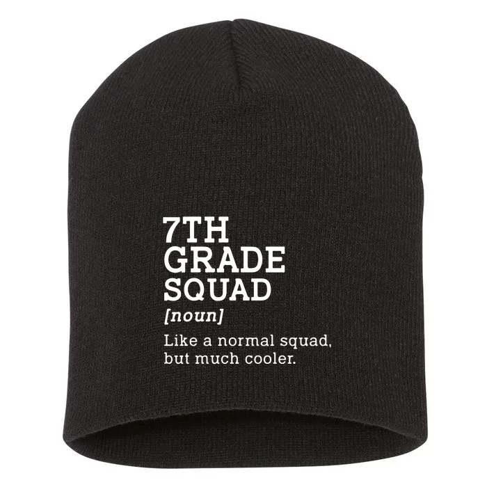 7th Grade Squad Back To School Gift Teacher Seventh Grade Team Gift Short Acrylic Beanie