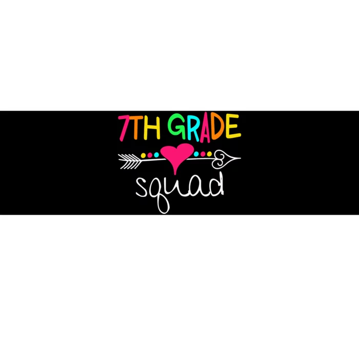 7th Grade Squad Seventh Teacher Student Team Back To School Gift Bumper Sticker