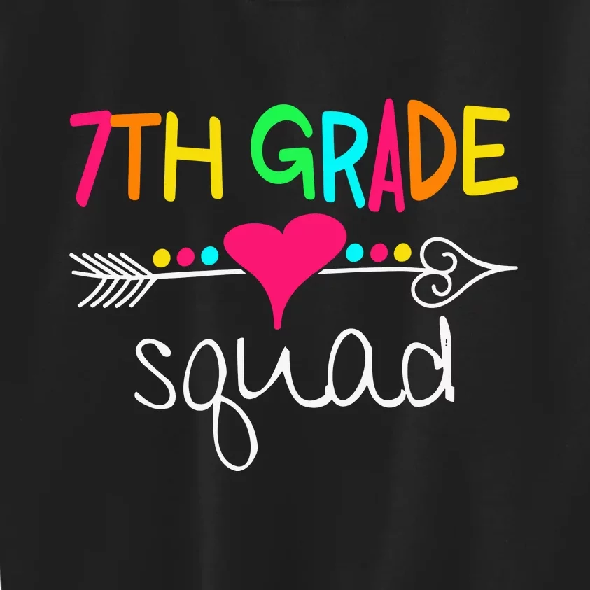 7th Grade Squad Seventh Teacher Student Team Back To School Gift Kids Sweatshirt