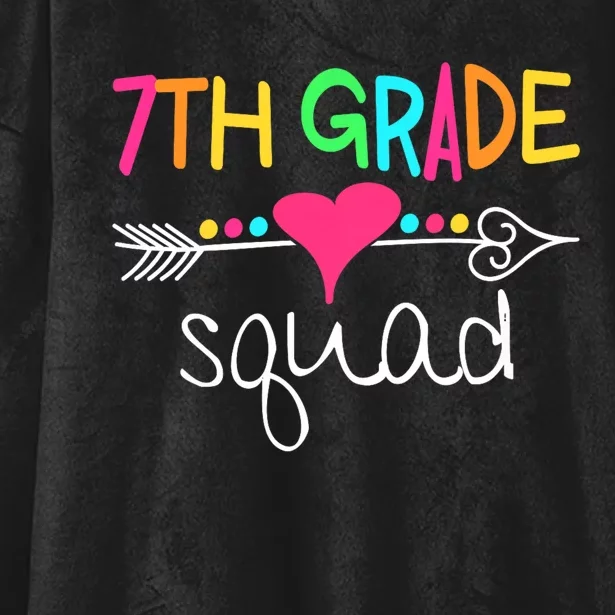 7th Grade Squad Seventh Teacher Student Team Back To School Hooded Wearable Blanket