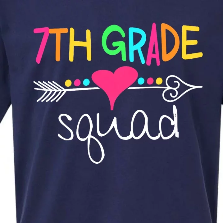 7th Grade Squad Seventh Teacher Student Team Back To School Sueded Cloud Jersey T-Shirt