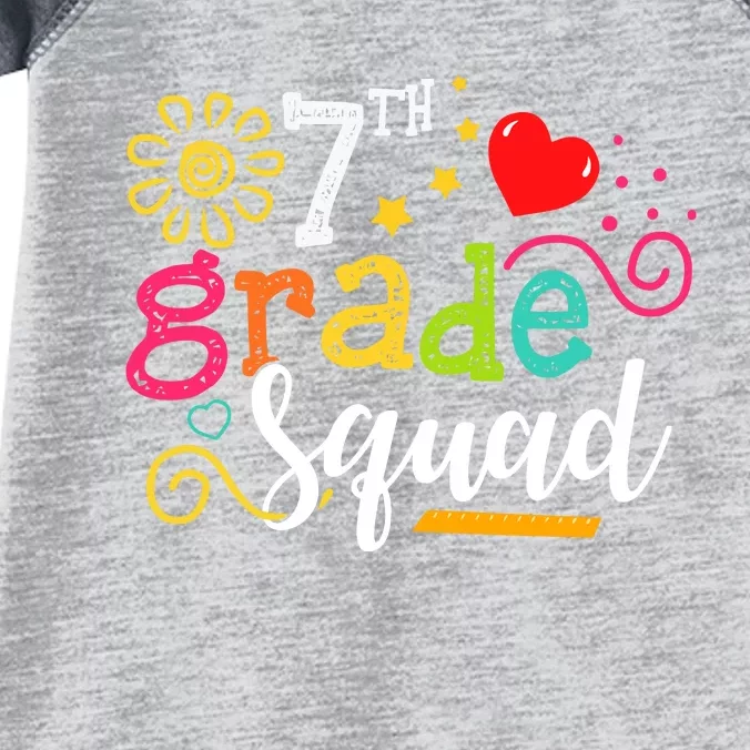 7th Grade Squad Student Teacher Gift Back To School Infant Baby Jersey Bodysuit