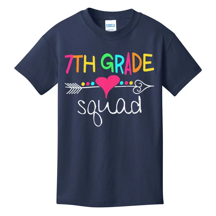 7th Grade Squad Seventh Teacher Student Team Back To School Kids T-Shirt