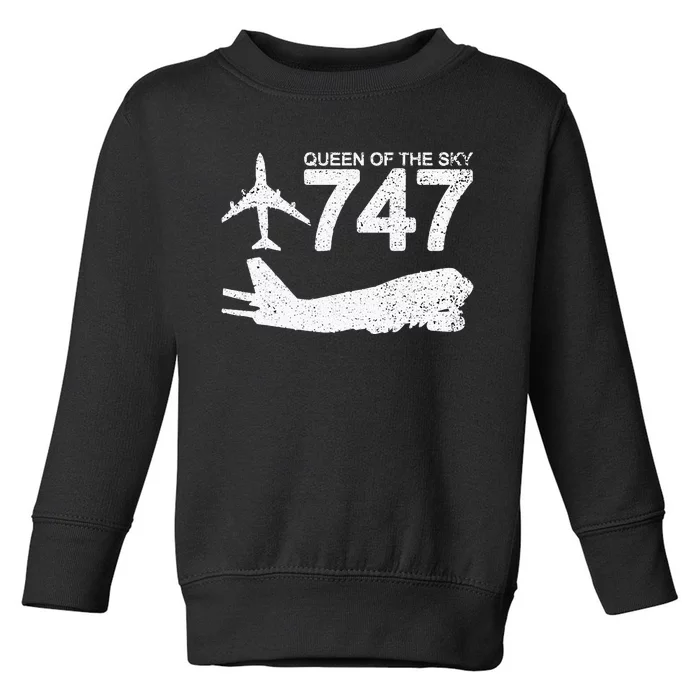 747 Jumbo Jet Aviation Plane Spotting Toddler Sweatshirt