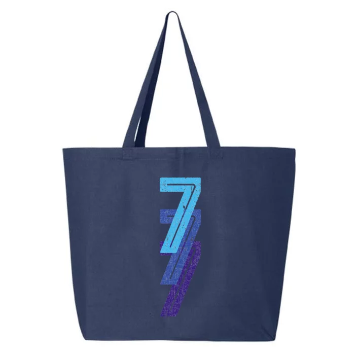 7 Lucky Number 7th Year Birthday Age Sports Team 25L Jumbo Tote