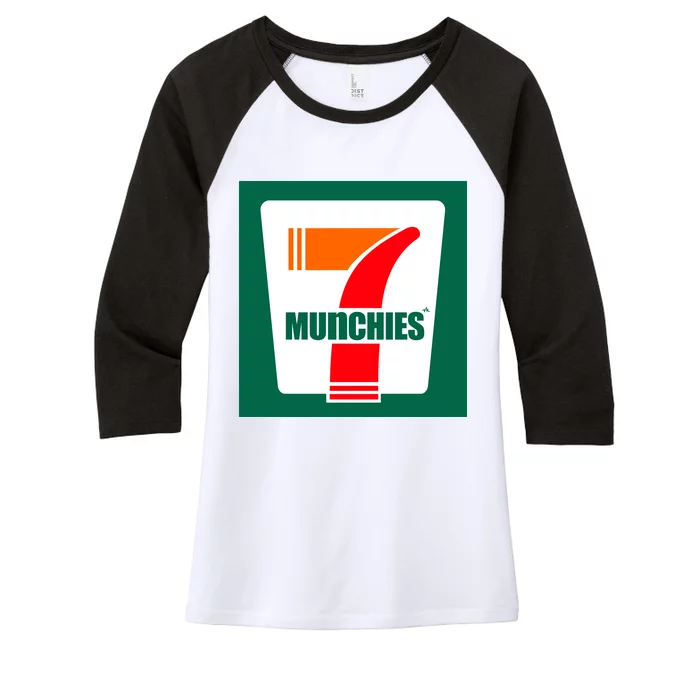 7 Munchies Women's Tri-Blend 3/4-Sleeve Raglan Shirt