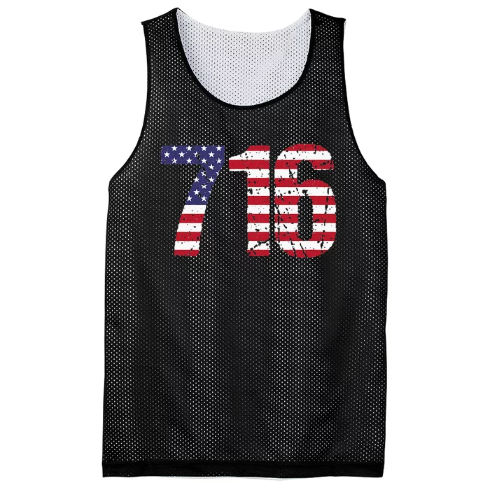 716 New York Area Code Mesh Reversible Basketball Jersey Tank