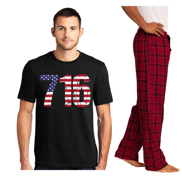 716 New York Area Code Pajama Set