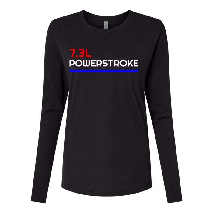 7.3l Powerstroke Womens Cotton Relaxed Long Sleeve T-Shirt