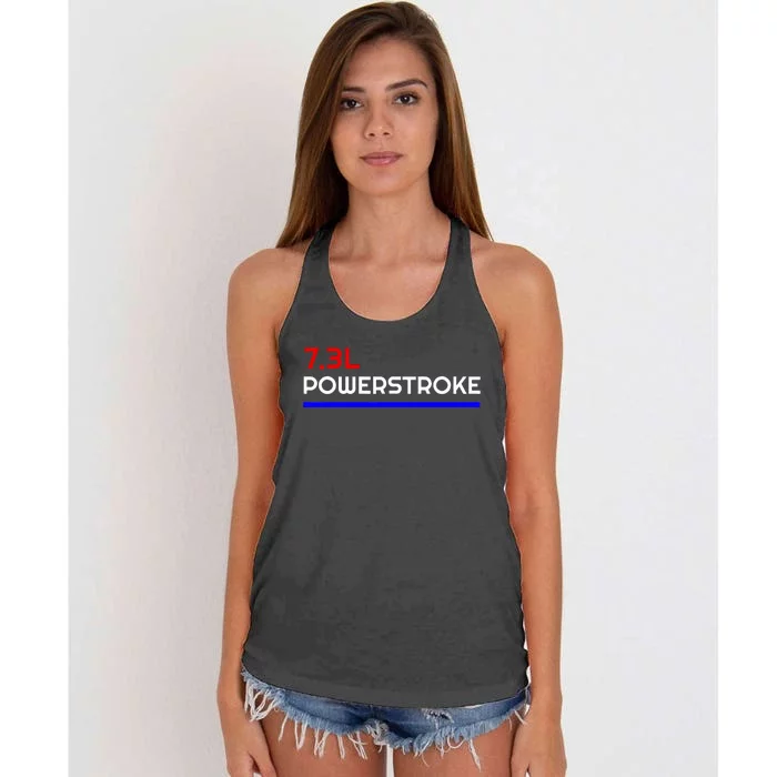 7.3l Powerstroke Women's Knotted Racerback Tank