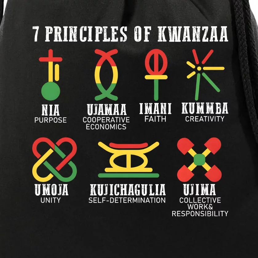 7 Principles Of Kwanzaa Jewish Happy Kwanzaa Drawstring Bag