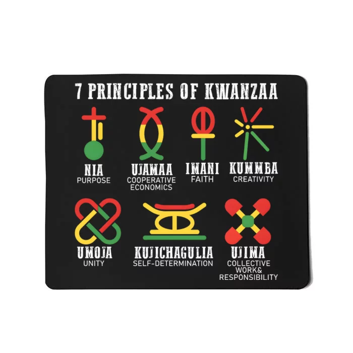 7 Principles Of Kwanzaa Jewish Happy Kwanzaa Mousepad