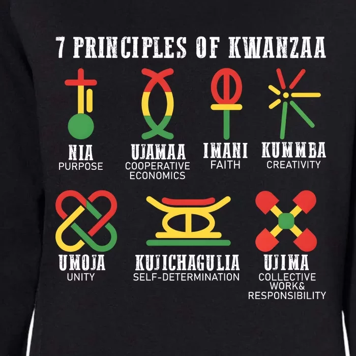 7 Principles Of Kwanzaa Jewish Happy Kwanzaa Womens California Wash Sweatshirt