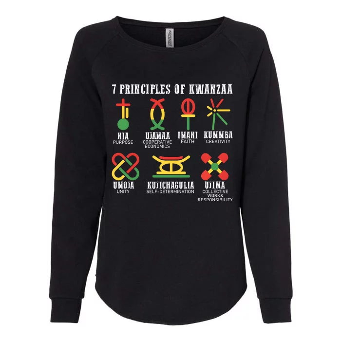 7 Principles Of Kwanzaa Jewish Happy Kwanzaa Womens California Wash Sweatshirt