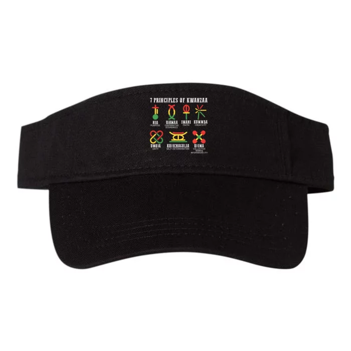 7 Principles Of Kwanzaa Jewish Happy Kwanzaa Valucap Bio-Washed Visor