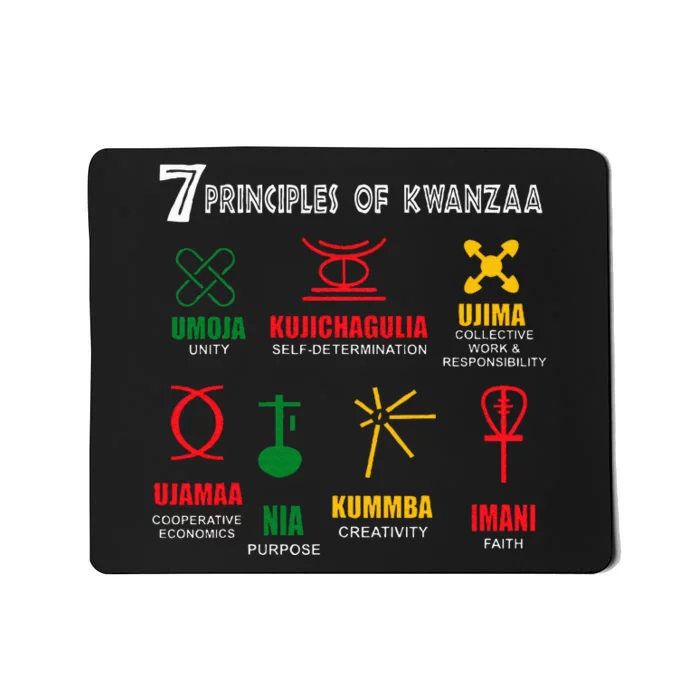 7 Principles Of Kwanzaa Mousepad