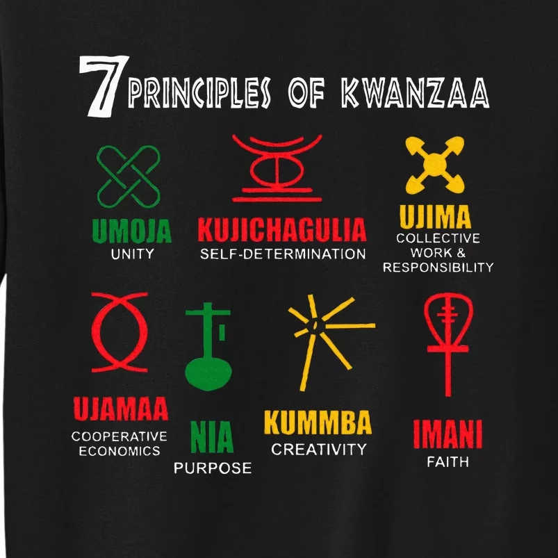 7 Principles Of Kwanzaa Tall Sweatshirt