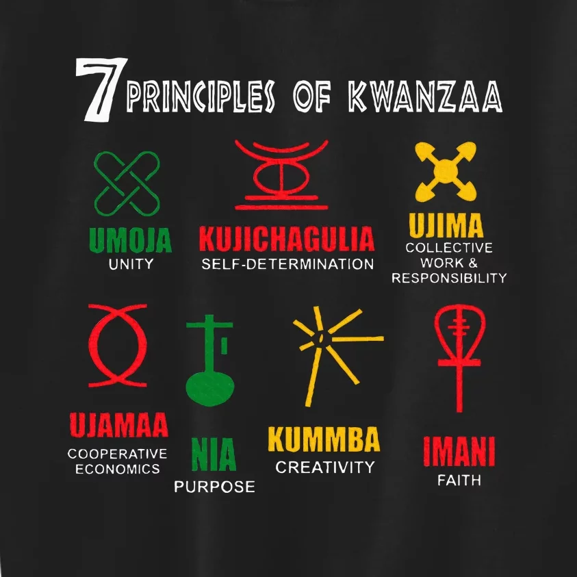 7 Principles Of Kwanzaa Kids Sweatshirt