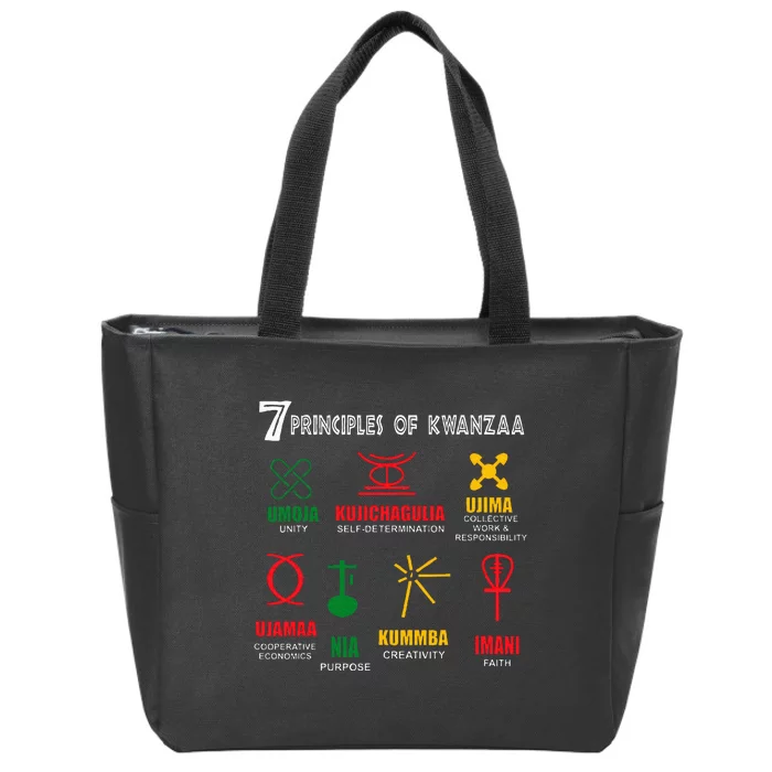 7 Principles Of Kwanzaa Zip Tote Bag