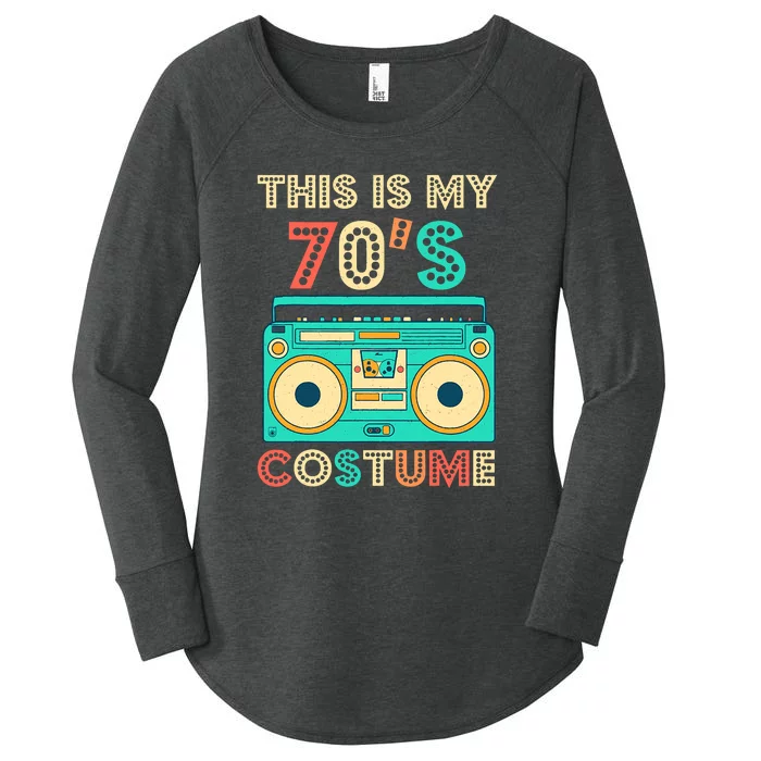 70s Party This Is My 70s Costume 1970s Retro Vintage Women's Perfect Tri Tunic Long Sleeve Shirt