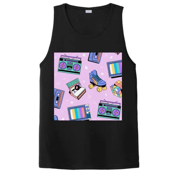 70s Retro Nostalgic Pattern Performance Tank