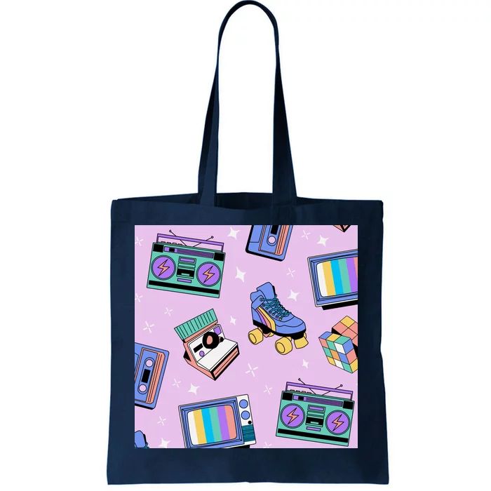 70s Retro Nostalgic Pattern Tote Bag