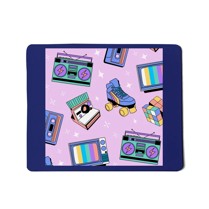 70s Retro Nostalgic Pattern Mousepad