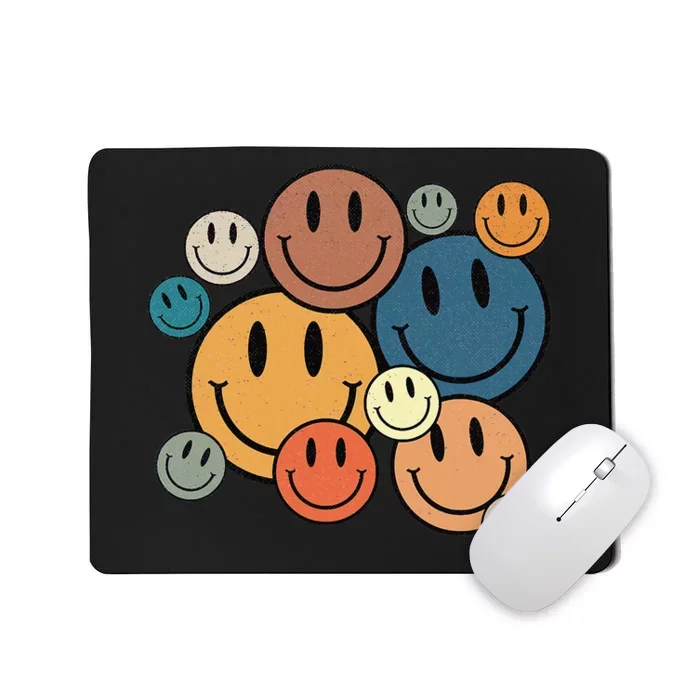 70s Retro Smile Face Cute Happy Peace Smiling Face Mousepad