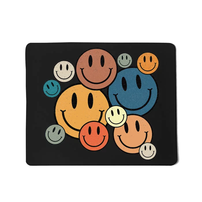 70s Retro Smile Face Cute Happy Peace Smiling Face Mousepad