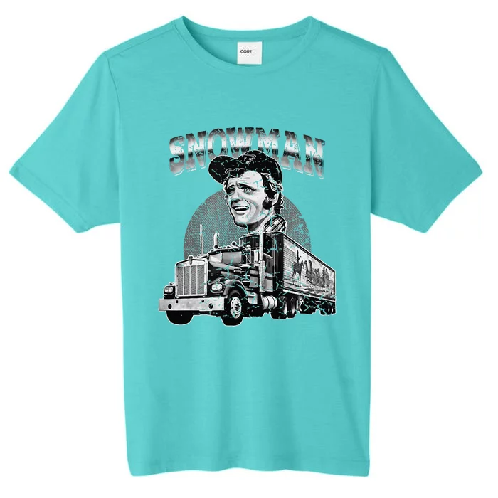 70s Retro Snowman Truck 1970s Vintage Retro Grey ChromaSoft Performance T-Shirt