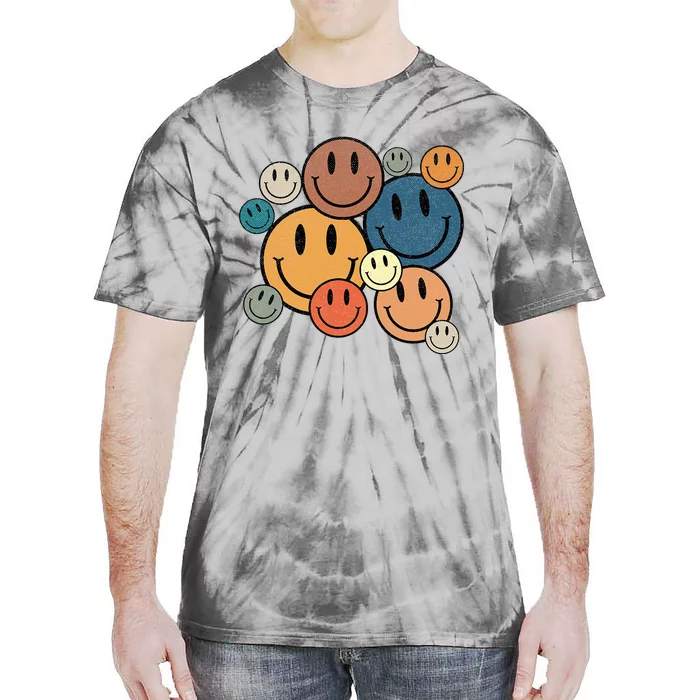 70s Retro Smile Face Cute Happy Peace Tie-Dye T-Shirt