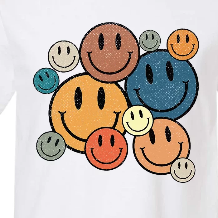 70s Retro Smile Face Cute Happy Peace Garment-Dyed Heavyweight T-Shirt