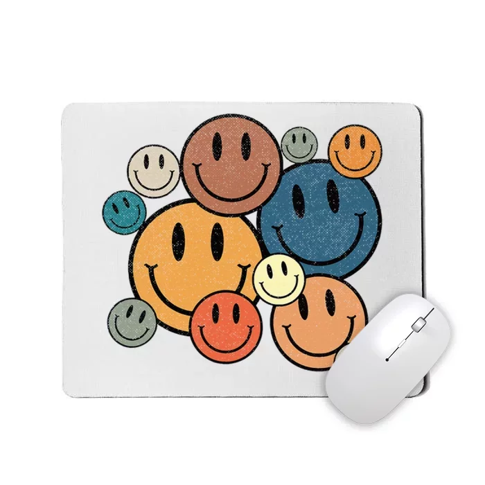 70s Retro Smile Face Cute Happy Peace Mousepad