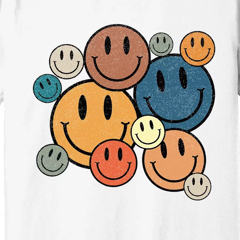 70s Retro Smile Face Cute Happy Peace Premium T-Shirt