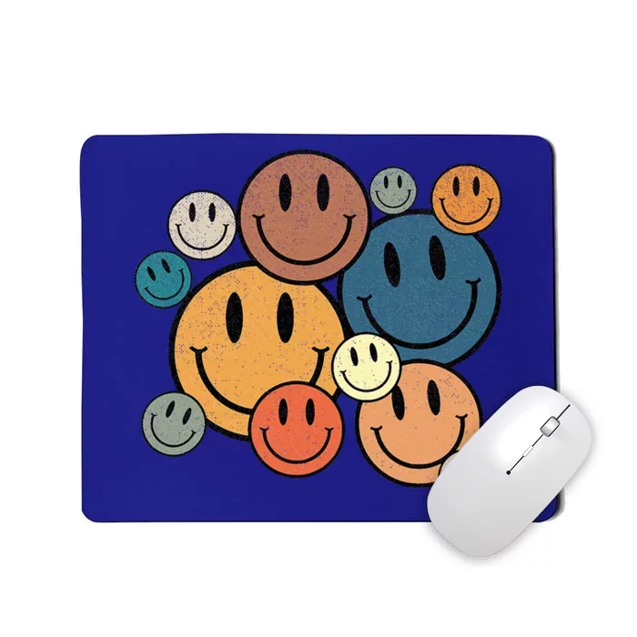 70s Retro Smile Face Cute Happy Peace Smiling Face Mousepad