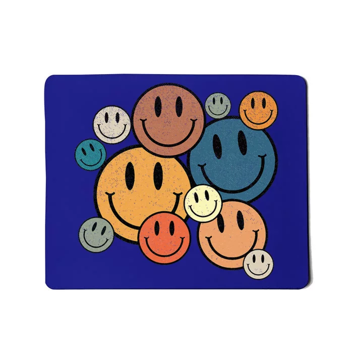 70s Retro Smile Face Cute Happy Peace Smiling Face Mousepad