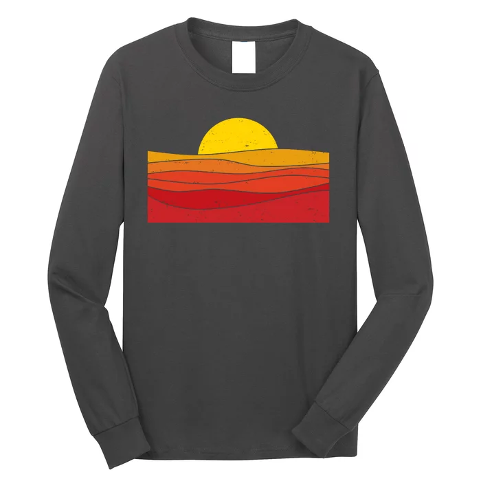 70s Retro Vintage Sunset Long Sleeve Shirt