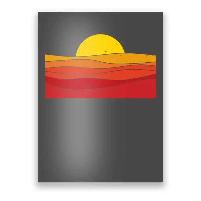 70s Retro Vintage Sunset Poster