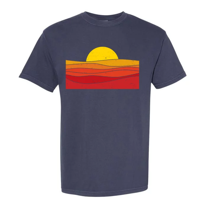 70s Retro Vintage Sunset Garment-Dyed Heavyweight T-Shirt