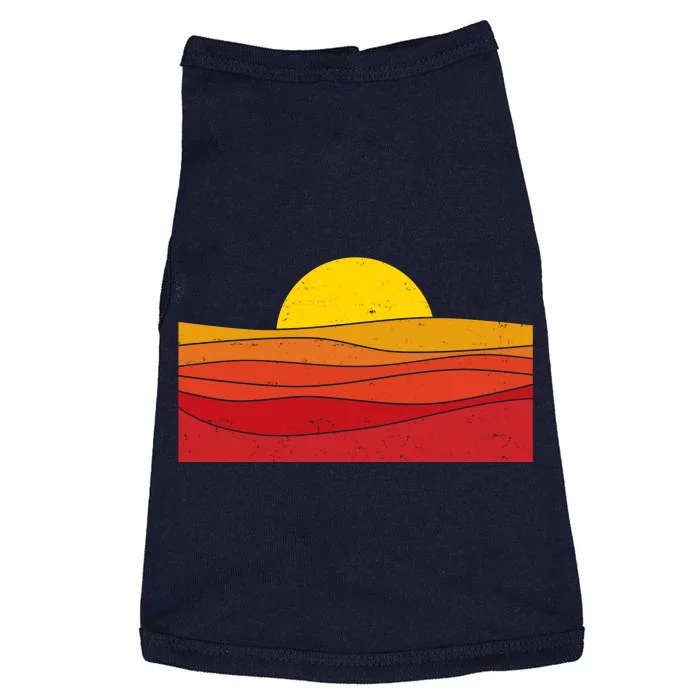 70s Retro Vintage Sunset Doggie Tank