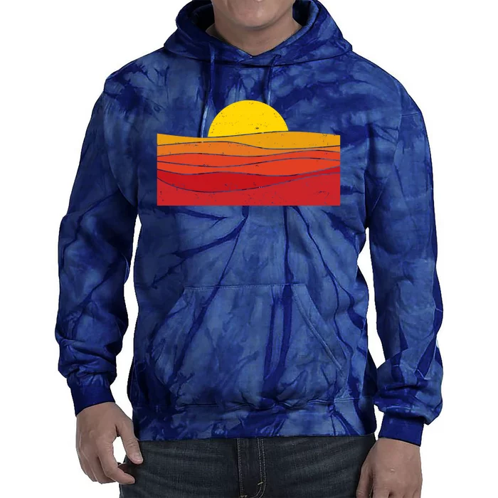 70s Retro Vintage Sunset Tie Dye Hoodie