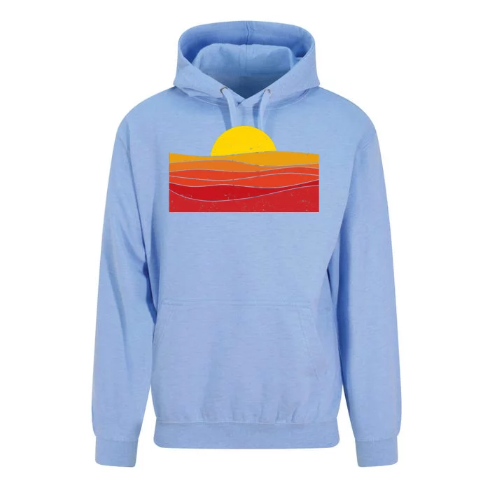 70s Retro Vintage Sunset Unisex Surf Hoodie