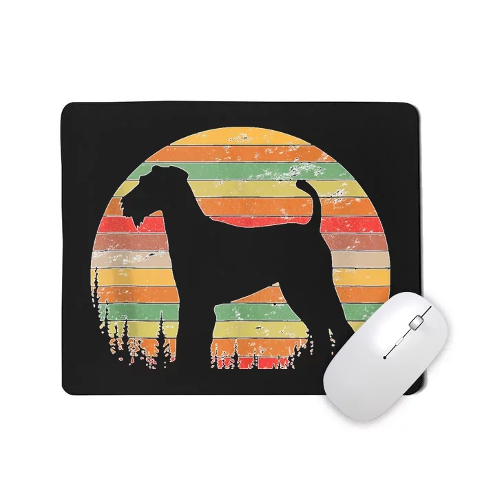 70s Silhouette Dog Lovers Mousepad