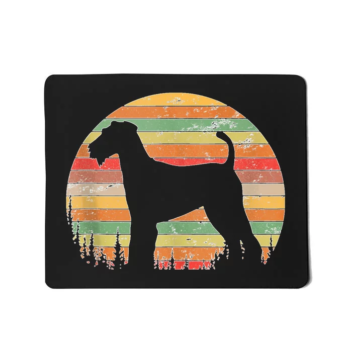 70s Silhouette Dog Lovers Mousepad