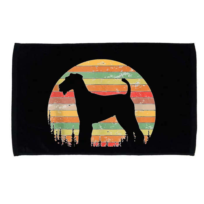 70s Silhouette Dog Lovers Microfiber Hand Towel