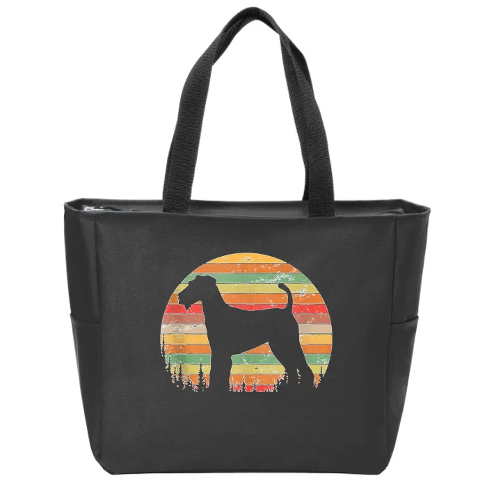 70s Silhouette Dog Lovers Zip Tote Bag