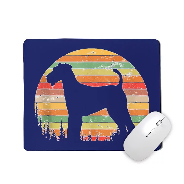 70s Silhouette Dog Lovers Mousepad