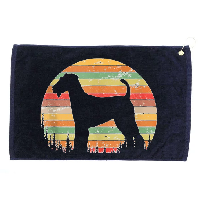 70s Silhouette Dog Lovers Grommeted Golf Towel